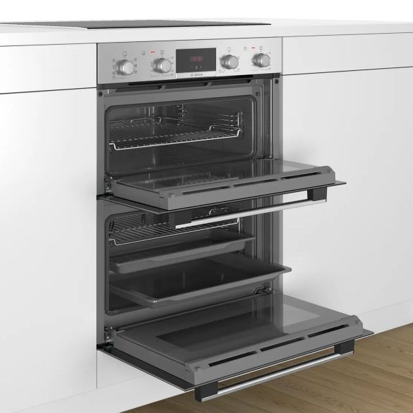 Picture of Bosch NBS533BS0B Series 4 Built Under Double Oven in Brushed Steel