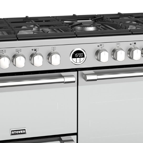 Picture of Stoves Sterling Deluxe S1000DF 100cm Dual Fuel Range Cooker in Stainless Steel