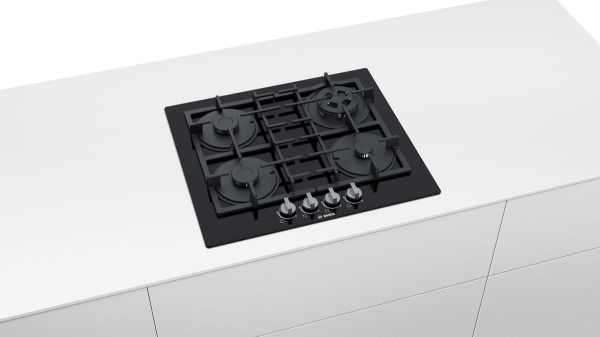 Bosch PNP6B6B90 60cm Series 4 Gas Hob in Black main 2