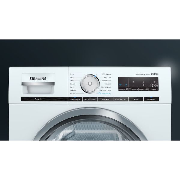 Picture of Siemens WT48XRH9GB iQ500 9kg WiFi Enabled Heat Pump Tumble Dryer with IntelligentCleaning-Discontinued