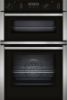 Picture of Neff U2ACM7HH0B Built In WiFi Enabled Double Oven with Pyrolytic Cleaning and EasyClean in Stainless Steel