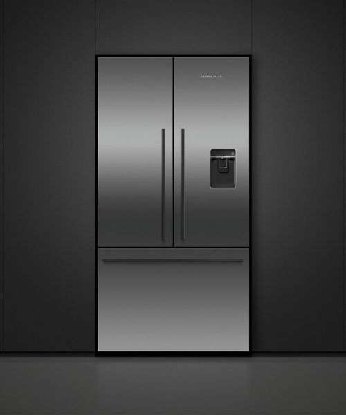 Picture of Fisher and Paykel RF540ADUB6 90cm French Door Fridge Freezer in Black with Ice and Water-Discontinued