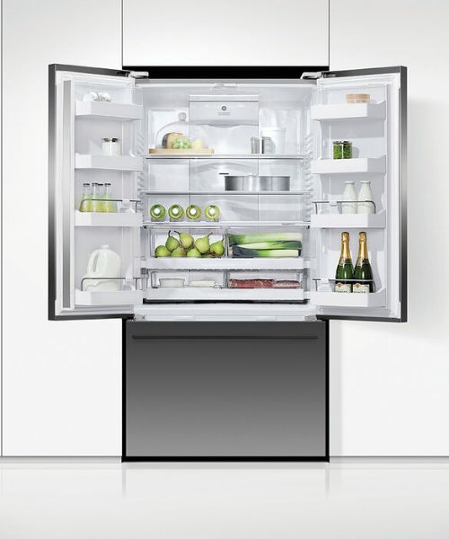 Picture of Fisher and Paykel RF540ADUB6 90cm French Door Fridge Freezer in Black with Ice and Water-Discontinued