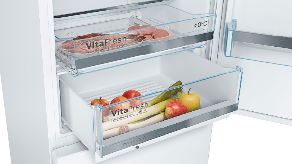 Picture of Bosch KGE49AWCAG Serie 6 Freestanding Fridge Freezer with Freezer at Bottom