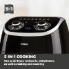 Picture of Tower T17038 Vortx 2000W 11L 5-in-1 Manual Air Fryer Oven with Rotisserie in Black