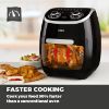 Picture of Tower T17038 Vortx 2000W 11L 5-in-1 Manual Air Fryer Oven with Rotisserie in Black