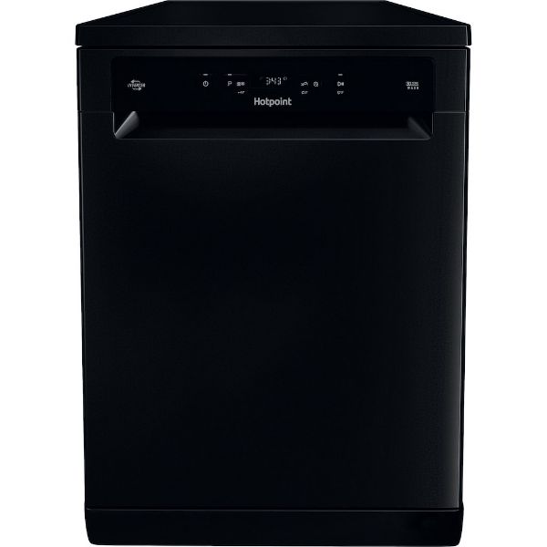 Picture of Hotpoint HFC3C26WCBUK Full Size Dishwasher in Black with Flexiload