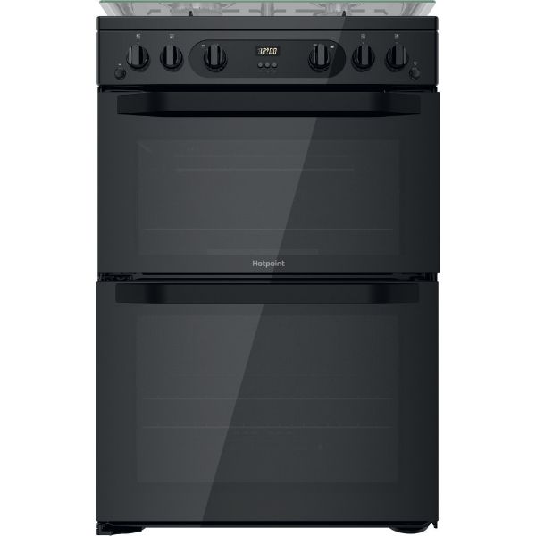 Picture of Hotpoint HDM67G0CCB Double Oven Gas Cooker with Catalytic Main Oven in Black