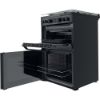 Picture of Hotpoint HDM67G0CCB Double Oven Gas Cooker with Catalytic Main Oven in Black
