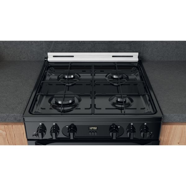 Picture of Hotpoint HDM67G0CCB Double Oven Gas Cooker with Catalytic Main Oven in Black