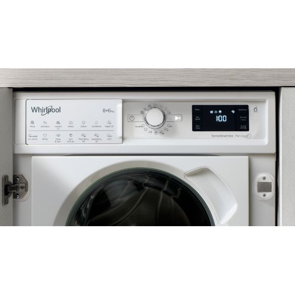 Picture of Whirlpool BIWDWG861484 8kg Wash 6kg Dry 1400 Spin Integrated Washer Dryer
