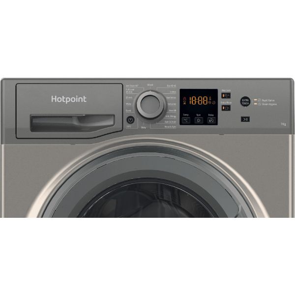 Picture of Hotpoint NSWF743UGGUKN 7kg 1400 Spin Washing Machine in Graphite