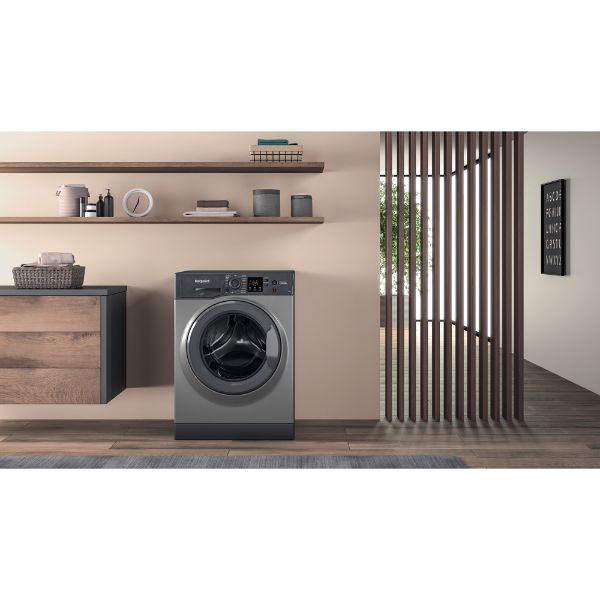 Picture of Hotpoint NSWF743UGGUKN 7kg 1400 Spin Washing Machine in Graphite