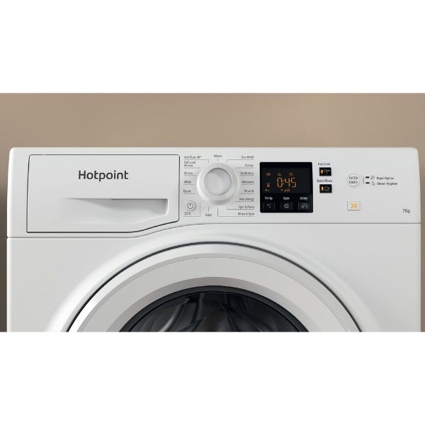 Picture of Hotpoint NSWF743UWUKN 7kg 1400 Spin Washing Machine in White - discountinued