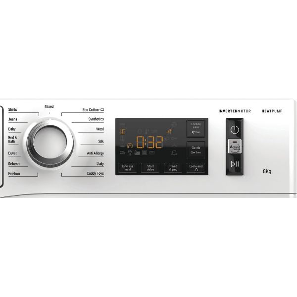 Picture of Hotpoint NTM118X3XBUK 8kg Heat Pump Condenser Tumble Dryer with Active Care - Ex Display Model