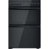 Picture of Indesit ID67V9KMBUK Freestanding Double Oven Electric Cooker in Black with Steam&Clean