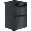 Picture of Indesit ID67V9KMBUK Freestanding Double Oven Electric Cooker in Black with Steam&Clean