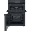 Picture of Indesit ID67V9KMBUK Freestanding Double Oven Electric Cooker in Black with Steam&Clean
