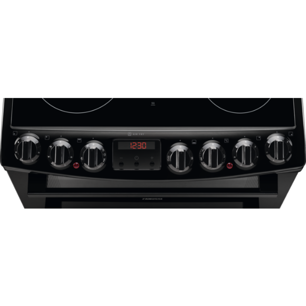 Picture of Zanussi ZCV69360BA 60cm Double Oven Electric Cooker with Ceramic Hob and PlusSteam