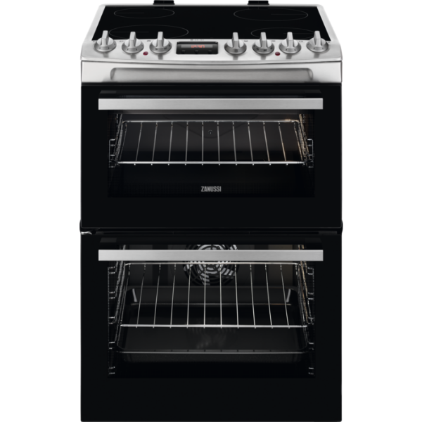 Picture of Zanussi ZCV69360XA 60cm Double Oven Electric Cooker with Ceramic Hob