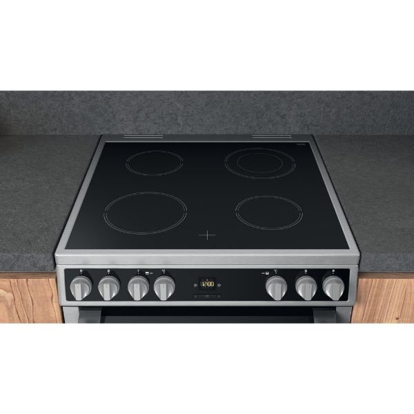 Picture of Hotpoint HDT67V9H2CX 60cm Freestanding Double Oven Electric Cooker with XL Cavity-Discontinued