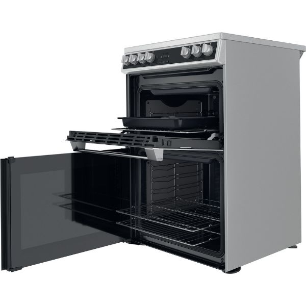 Picture of Hotpoint HDT67V9H2CX 60cm Freestanding Double Oven Electric Cooker with XL Cavity-Discontinued