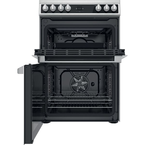 Picture of Hotpoint HDT67V9H2CX 60cm Freestanding Double Oven Electric Cooker with XL Cavity-Discontinued