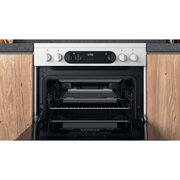 Picture of Hotpoint HDM67V9CMW 60cm Double Oven Electric Cooker with XL Cavity and Ceramic Hob