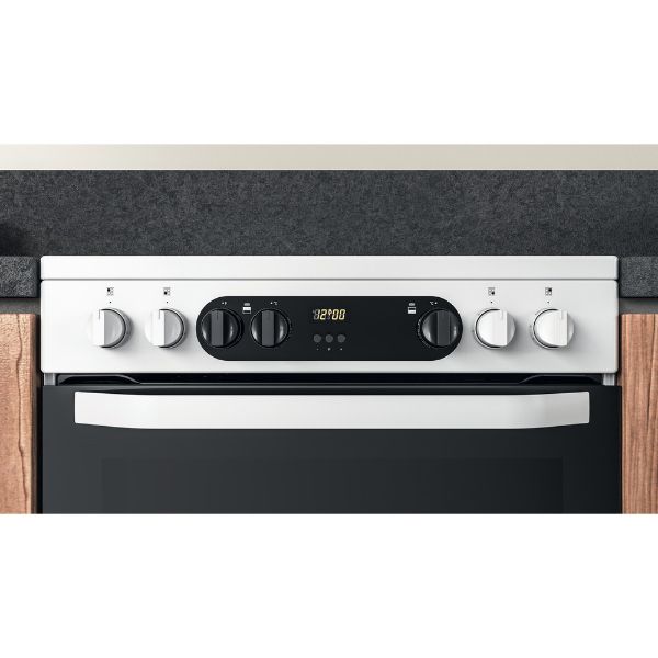 Picture of Hotpoint HDM67V9CMW 60cm Double Oven Electric Cooker with XL Cavity and Ceramic Hob