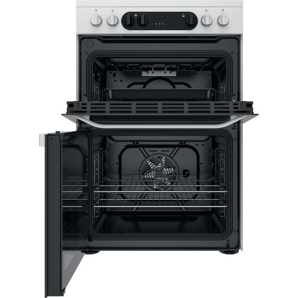 Picture of Hotpoint HDM67V9CMW 60cm Double Oven Electric Cooker with XL Cavity and Ceramic Hob