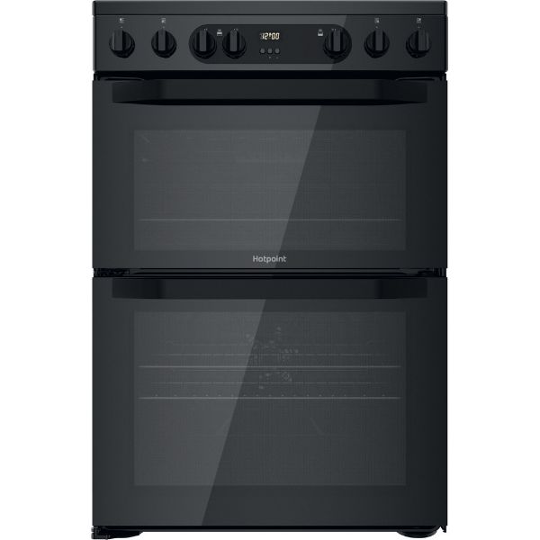 Picture of Hotpoint HDM67V9CMB 60cm Double Oven Electric Cooker with Ceramic Hob