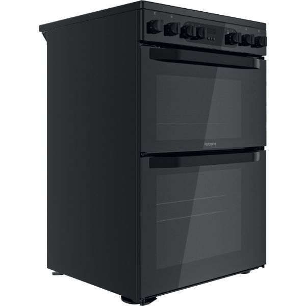 Picture of Hotpoint HDM67V9CMB 60cm Double Oven Electric Cooker with Ceramic Hob