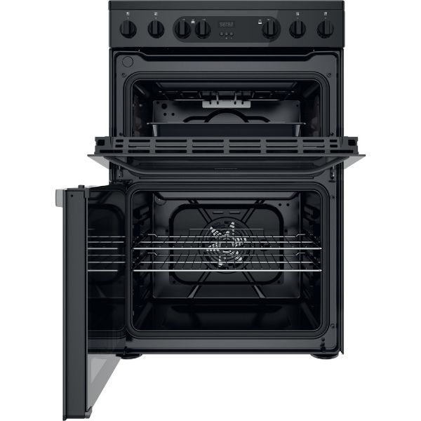 Picture of Hotpoint HDM67V9CMB 60cm Double Oven Electric Cooker with Ceramic Hob