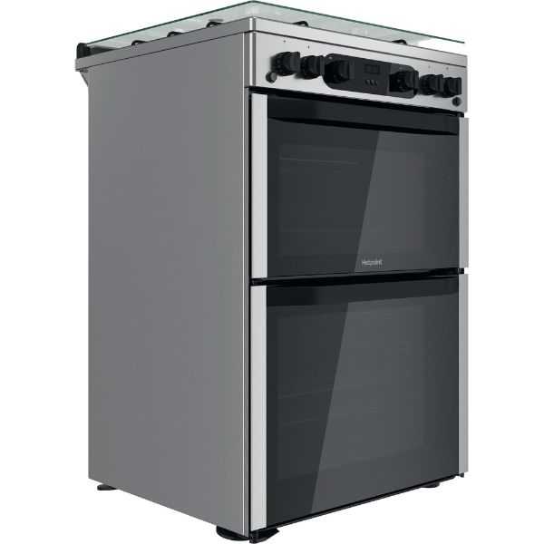 Picture of Hotpoint HDM67G0CCX Double Oven Gas Cooker in Inox