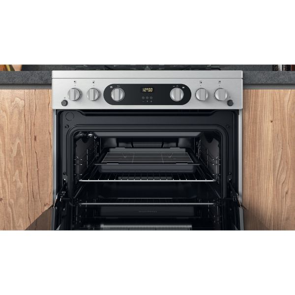 Picture of Hotpoint HDM67G0C2CX Double Cooker in Inox Silver