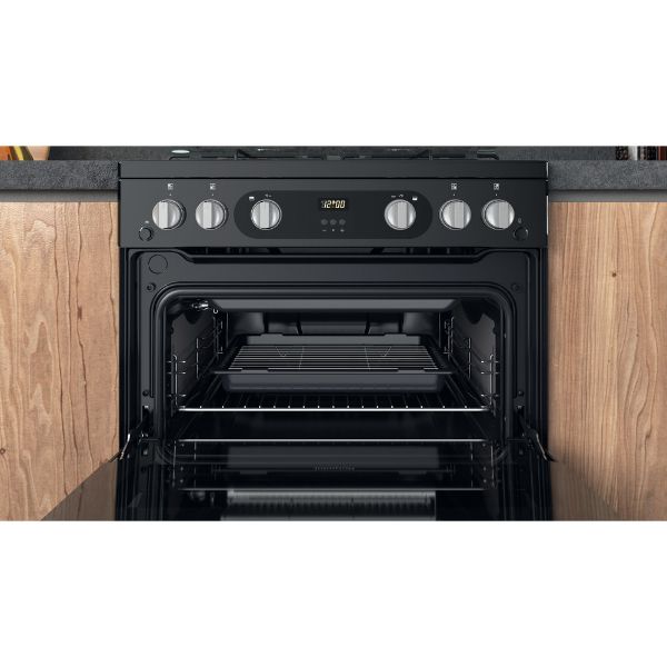 Picture of Hotpoint HDM67G0C2CB 60cm Double Oven Gas Cooker with Catalytic Cleaning and XL Cavity - Discontinued