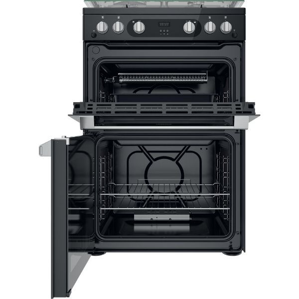 Picture of Hotpoint HDM67G0C2CB 60cm Double Oven Gas Cooker with Catalytic Cleaning and XL Cavity - Discontinued