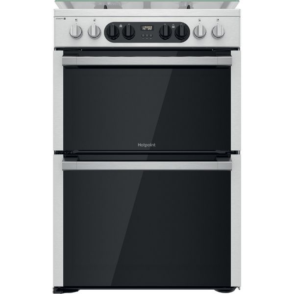 Picture of Hotpoint HDM67G8C2CX/UK Dual Fuel Double Oven Cooker in Inox