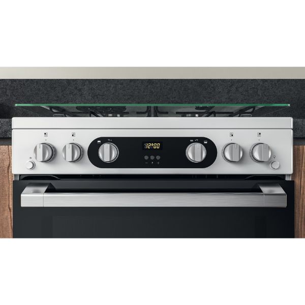 Picture of Hotpoint HD67G02CCW Freestanding Double Oven Gas Cooker in White - Discontinued