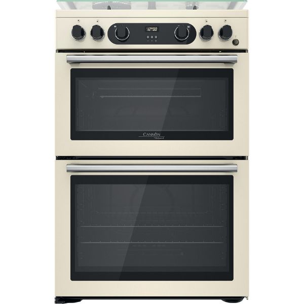 Picture of Hotpoint CD67G0C2CJ/UK 60cm Double Oven Gas Cooker in Jasmine