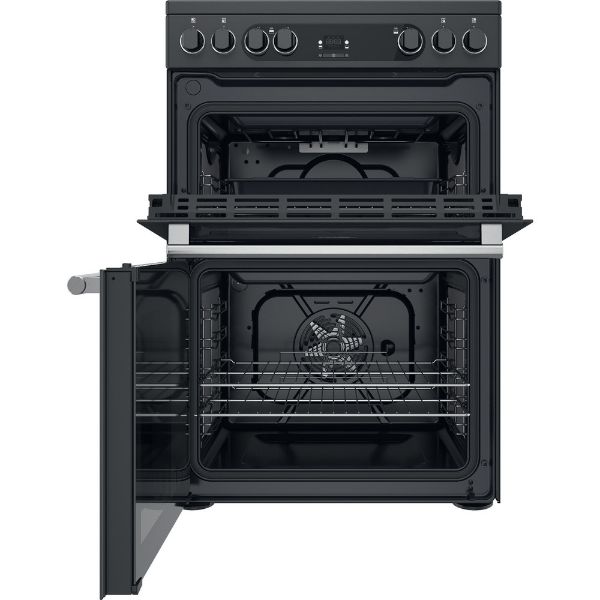 Picture of Hotpoint CD67V9H2CA/UK 60cm Freestanding Electric Double Cooker with Ceramic Hob