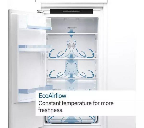 Picture of Bosch KIN86VSE0G 54.1cm 60/40 Integrated No Frost Fridge Freezer with Sliding Hinge