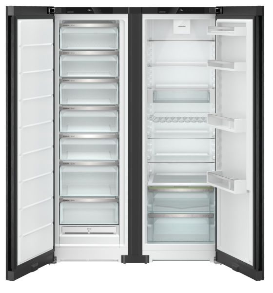 Picture of Liebherr XRFBD5220 Plus NoFrost Side-by-Side Combination Freestanding Fridge Freezer with BlackSteel Door
