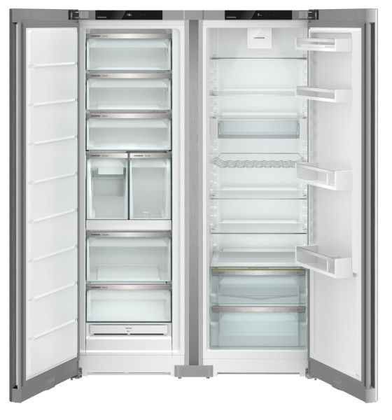 Picture of Liebherr XRFSF5240 Plus NoFrost Side-by-Side Combination Freestanding Fridge Freezer in Silver