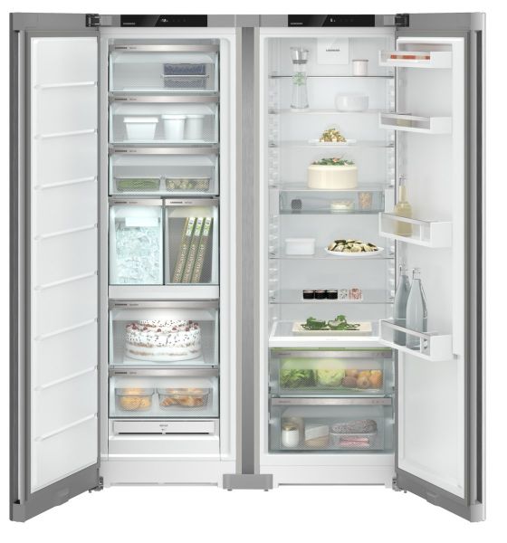 Picture of Liebherr XRFSF5245 Plus BioFresh NoFrost Side-by-Side Combination Fridge Freezer in Silver