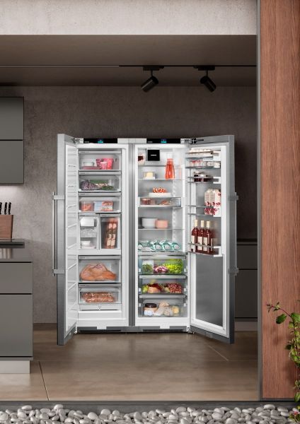 Picture of Liebherr XRFST5295 Peak BioFresh NoFrost Side-by-Side Combination Fridge Freezer in Stainless Steel