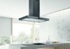 Picture of Elica ADELE-ISL-BLK Adele Island 90cm Cooker Hood in Matt Black - Discontinued