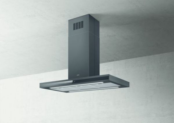 Picture of Elica ADELE-ISL-BLK Adele Island 90cm Cooker Hood in Matt Black - Discontinued