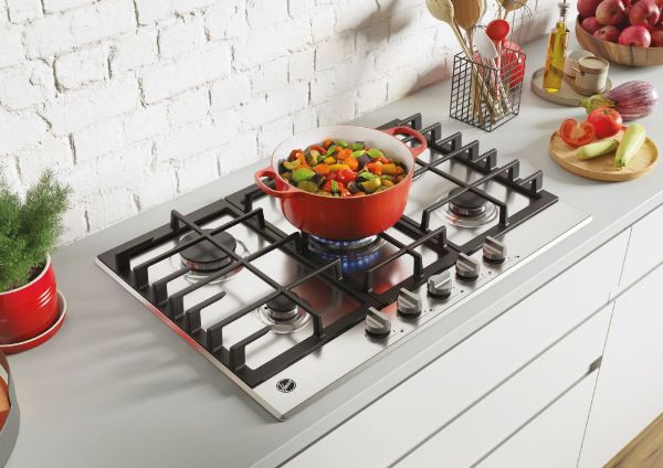 Picture of Hoover HHG75WK3X 75cm Gas Hob with 5 Burners in Stainless Steel-Discontinued