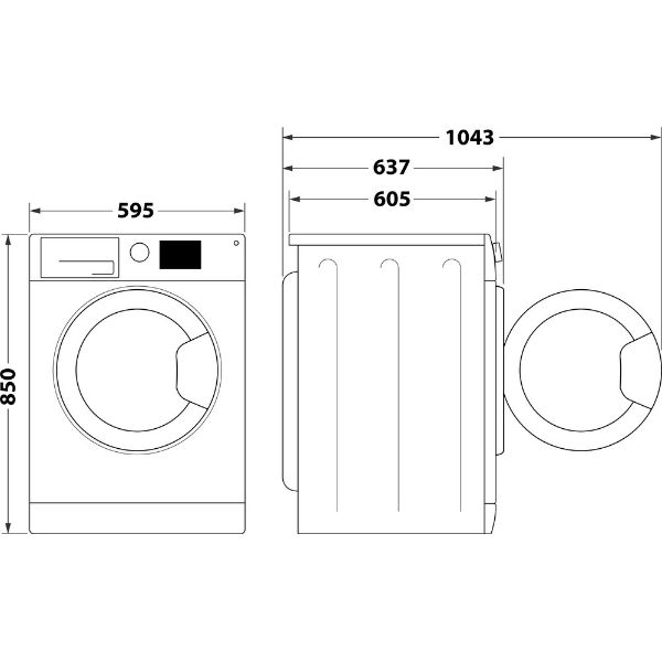 Picture of Hotpoint NM11946GCAUKN 9kg ActiveCare Washing Machine in Graphite-Discontinued